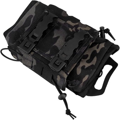 SABADO Rapid Deploy IFAK Pouch First Aid Kits Pack Tactical Two-piece System Medical Supply Holder Roll Carrier Hypalon Handle Outdoor Sport Hunting Bag Laminated Matting Fabric