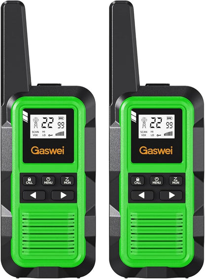 G2pro Walkie Talkies Long Range for Adults, Waterproof, Shock Resistant & Rechargeable Two-Way Radio with VOX 2 Pack(Green)