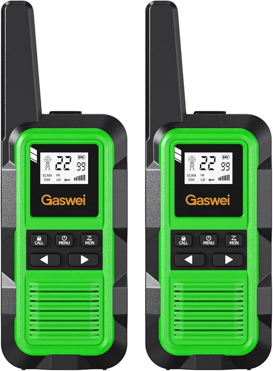 G2pro Walkie Talkies Long Range for Adults, Waterproof, Shock Resistant & Rechargeable Two-Way Radio with VOX 2 Pack(Green)