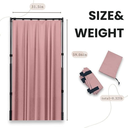 Privacy Curtain for Dance Bag, 59" x 31.5" Portable Dance Privacy Curtain, Dancer Accessories Privacy Partition Screen with Storage Bag,Backstage Changing Room Curtain for Competition & Rehearsal