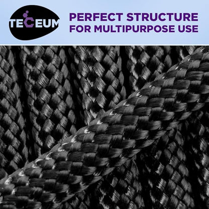 TECEUM Heavy Duty Rope 1000 – 1000ft / 200ft / 100ft / 50ft – 40+ Colors – Utility Rope for Survival & Camping Gear – Nylon String, Camping Rope, para Cord, Utility Nylon Rope, Tent Cord