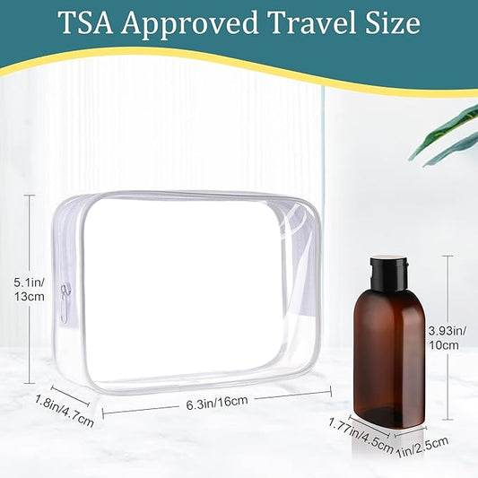 Cosywell Travel Bottles for Toiletries 4pcs 3.4oz Travel Shampoo and Conditioner Bottles TSA Approved Travel Size Containers Leak Proof Small Plastic Squeeze Bottles with Flip Cap