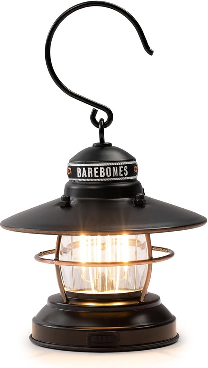 Barebones Edison Mini Vintage Adjustable LED Compact Outdoor Lantern - Essential Gear for Camping, Hiking, Fishing, Tents and Outdoor Adventures