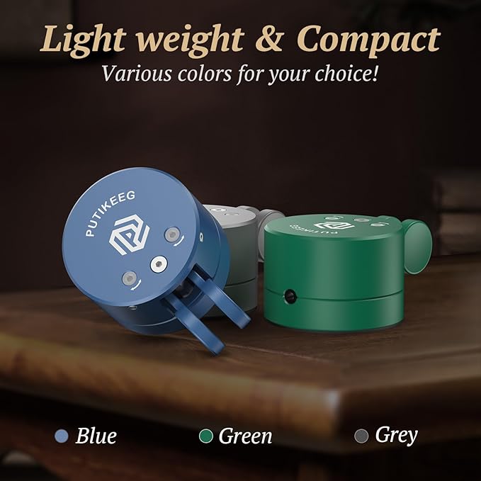 Putikeeg Mini Morse Code Key - CW Dual Paddle with Magnetic Base, Magnetic Return Paddles Morse Lambic Key for Amateur Ham Radio (Blue)