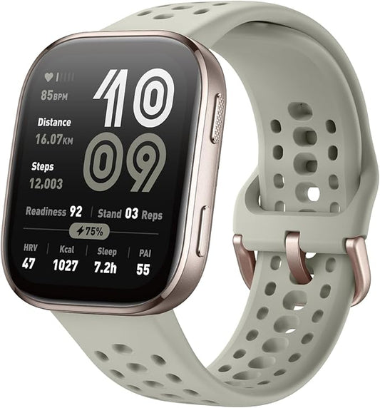 Amazfit Bip 6 Smart Watch 46mm, 14 Day Battery, 1.97" AMOLED Display, GPS & Free Maps, AI, Bluetooth Call & Text, Health, Fitness & Sleep Tracker, 140+ Workout Modes, 5 ATM Water-Resistance, Stone
