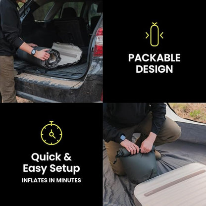Luno AIR+Foam PRO Camping Mattress - Regular | Universal Fit | Hybrid Foam + Air Mattress