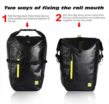 Rhinowalk Bike Bag Waterproof Bike Pannier Bag,(for Bicycle Cargo Rack Saddle Bag Shoulder Bag Laptop Pannier Rack Bicycle Bag Professional Cycling Accessories)