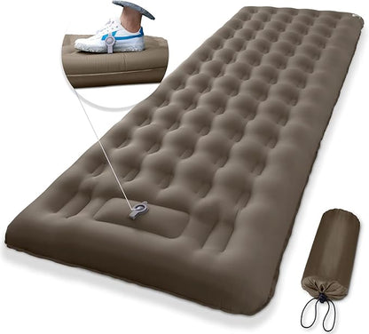 MEETPEAK Extra Thickness 5 inch Inflatable Sleeping Pad - Ultralight Compact Camping Sleeping Mat With Built-in Pump, Portable Camping Air Mattress for Tent Hiking Backpacking Traveling