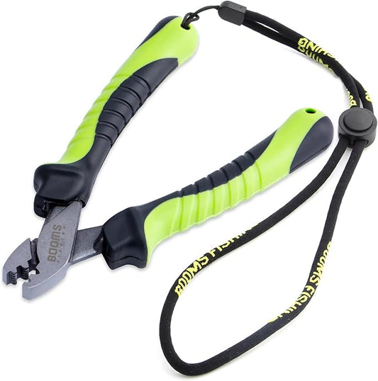 Booms Fishing CP2 Fishing Crimping Tool for Single-Barrel Sleeves, Green