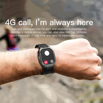 4G LTE GPS Smartwatch Phone for Men Women, SIM Card (Answer/Make Call), 2GB+16GB, Android 8.1 Activity Tracker with Heart Rate, App Store HD Camera Video Calling 2.13 inch AMOLED Screen