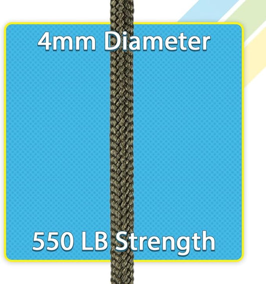 West Coast Paracord 550lb Paracord Spools – 7 Strand Type III Tactical Parachute Cord for Hiking, Camping, and Fishing – Silver Gray (50 ft)
