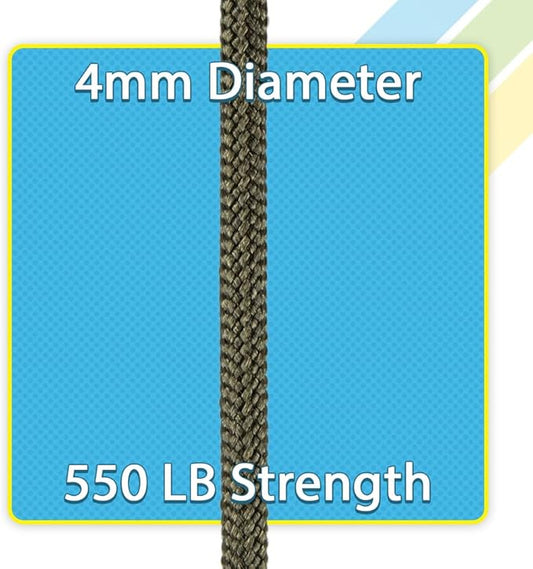 West Coast Paracord 550lb Paracord Spools – 7 Strand Type III Tactical Parachute Cord for Hiking, Camping, and Fishing – Black Widow (1,000 ft)