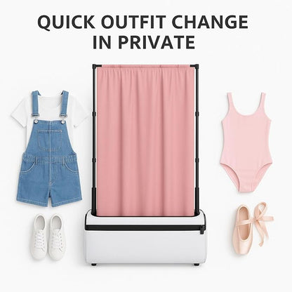 Privacy Curtain for Dance Bag, 59" x 31.5" Portable Dance Privacy Curtain, Dancer Accessories Privacy Partition Screen with Storage Bag,Backstage Changing Room Curtain for Competition & Rehearsal