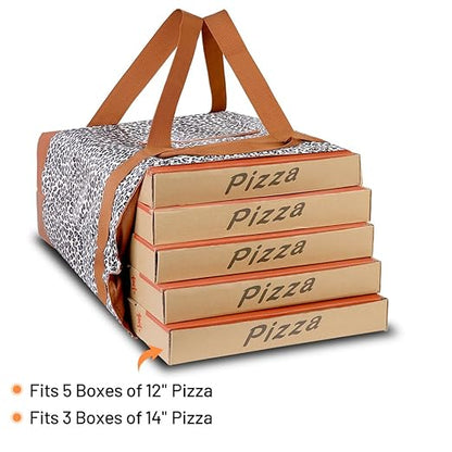 Insulated Reusable Tote Bag for Grocery Shopping for Women/Men, Pizza/Food Delivery Bag to Keep Food Cold/Hot for Uber Eats/Doordash/Grubub, Cooler bags for Travel/Beach/Picnic, Cow Print