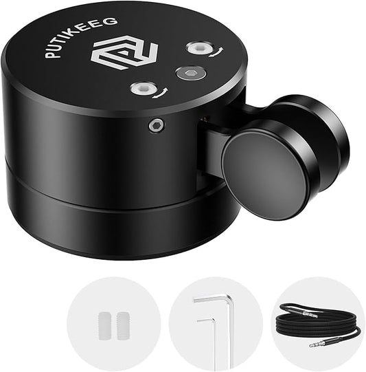 Putikeeg Mini Morse Code Key - CW Dual Paddle with Magnetic Base, Magnetic Return Paddles Morse Lambic Key for Amateur Ham Radio(Black)