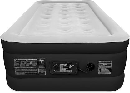 SoundAsleep Dream Series Luxury Air Mattress with ComfortCoil Technology & Built-in High Capacity Pump for Home & Camping- Double Height, Adjustable, Inflatable Blow Up, Portable - Twin Size