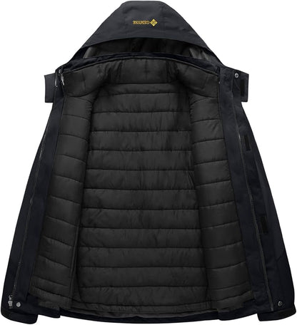 GEMYSE Men's Waterproof 3-in-1 Ski Snow Jacket Puffer Liner Insulated Winter Coat