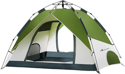 MOON LENCE Pop Up Tent Family Camping Tent for 4 Person, Portable Instant/Automatic Tent Waterproof Windproof for Camping Hiking Mountaineering