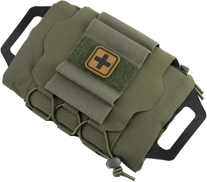 Tactical Medical Molle First Aid Pouch Two Piece System Micro Med kit Emergency Hunting Bag(Medium Size)