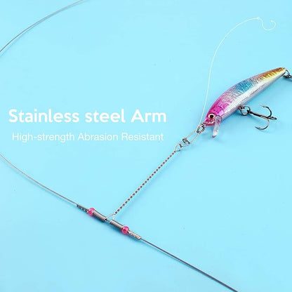 Fishing Leaders, Fish Line Stainless Steel Wire with Swivels Snap Connect Fishing Gear and Equipment Tackle Kit, for Lures Bait Rig Or Hooks, Fishing Gift