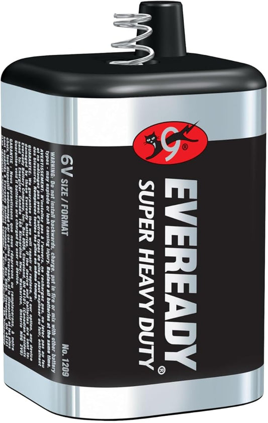 EVEREADY 6V Battery, Super Heavy Duty 6 Volt Battery, 1 Count