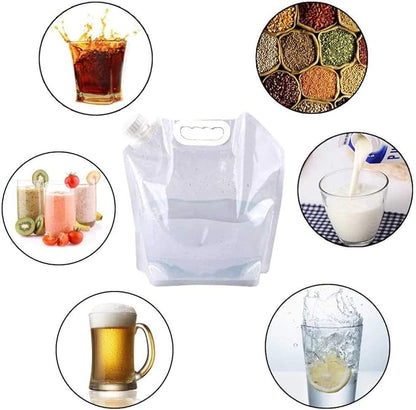 SUPANT Collapsible Emergency Water Jug Container Bag, Freezable, BPA Free Plastic Water Carrier Tank, Outdoor Folding Water Bag for Sport Camping Riding Mountaineer Backoacking, Food Grade