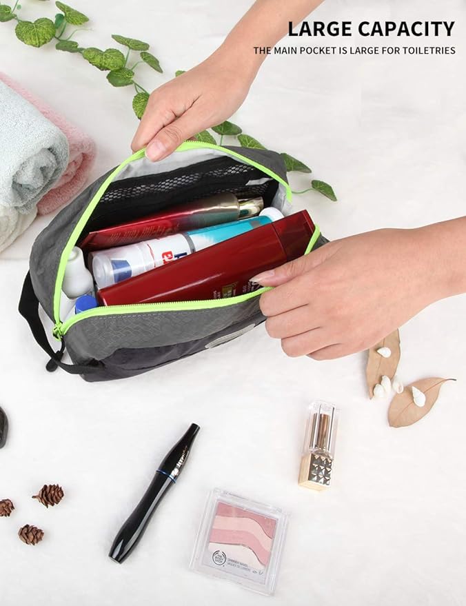 GOX Travel Toiletry Bag,Dopp Kit Case,Ultra-Light Cosmetics Bag Makeup Organizer(Black)