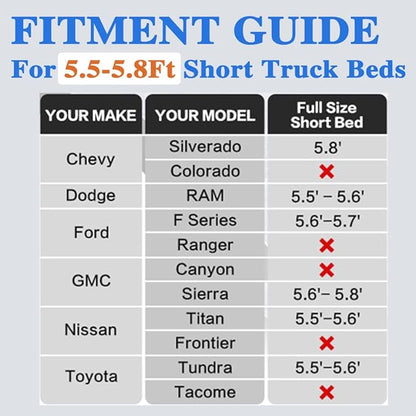 Camping Pickup Truck Bed Air Mattress Thicken Sleeping Pad for 5.5-5.8Ft Full-Size Short Truck Beds Outdoor Camping Car Travel(Grey)