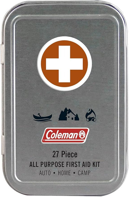 Coleman All Purpose Mini First Aid Kit - Compact & Affordable Emergency Preparedness with First Aid Assortment - 27 Pieces – Travel Friendly
