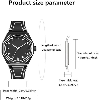 GORBEN Creative Sketch Watch Sports Fashion Quartz Minimalist Black and White Anime Series Watch