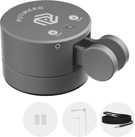 Putikeeg Mini Morse Code Key - CW Dual Paddle with Magnetic Base, Magnetic Return Paddles Morse Lambic Key for Amateur Ham Radio (Grey)