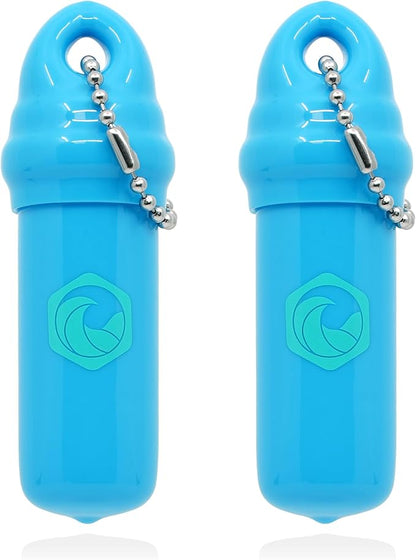Floating Keychain (2 pack) with Waterproof Safety Container Boat Key Float - Pontoon, Fishing Accessories key holder