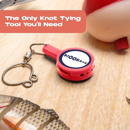 HOOK-EZE Fishing Knot Tying Tool | Protect from Fish Hooks | Tie Fishing Knots Easily | Cool Gadgets for Fishermen | Ice Fly Fishing | Fishing Accessories for Beginner Anglers | Nail Knot Tool
