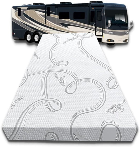 FoamRush 6-Inch Truck (32" x 29") Gel Memory Foam Mattress Replacement with Cover, Medium Firm, Comfort Pressure Relief and Support, Plush Cotton Cover, Made in USA, Travel Camper Trailer RV