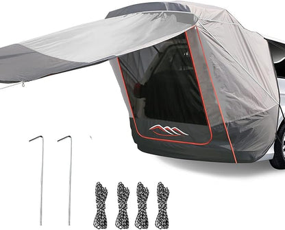 DLUCKY SUV Trunk Tents,SUV Waterproof 3500MM UPF 50+,car Camping Essentials,car Tent Rainproof, Sun Protection Sunshade, and Mesh Transparent Mosquito net