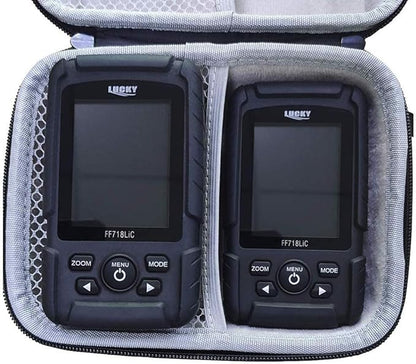 LUCKY Hard Travel Case LUCKYLAKER Handheld Fish Finder Boat Sonar Fishing Finders Transducer Kayak Fish Finder Waterproof for Ice Fishing