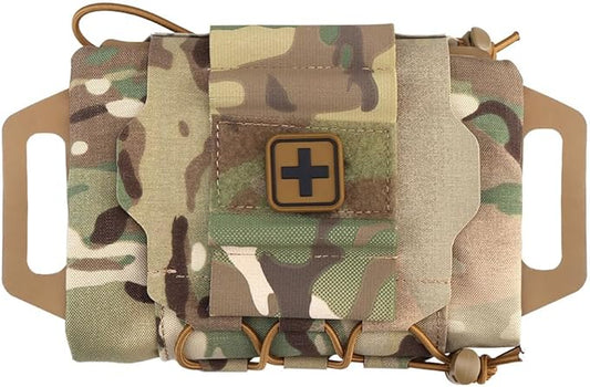 Tactical Medical Molle First Aid Pouch Two Piece System Micro Med kit Emergency Hunting Bag(Medium Size)