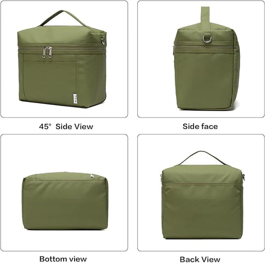 NOL Natural Organic Lifestyle Insulated Lunch Bags for Women Cooler Bag Lightweight Nylon Waterproof Lunch Box For Work
