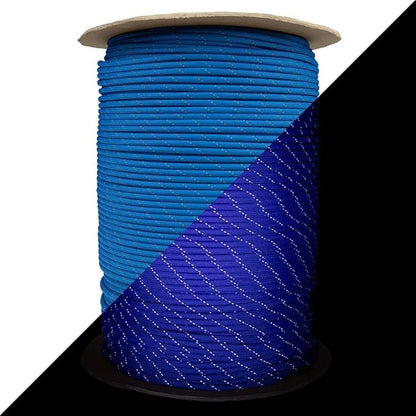 Reflective 550lb Paracord – 7 Strand Type III Nylon Parachute Cord for Hiking, Camping, and Fishing – 30+ Colors and 6 Length Options