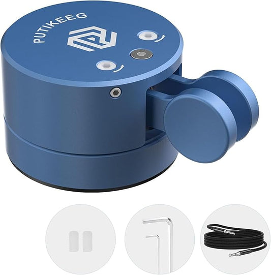 Putikeeg Mini Morse Code Key - CW Dual Paddle with Magnetic Base, Magnetic Return Paddles Morse Lambic Key for Amateur Ham Radio (Silver) (Purple)