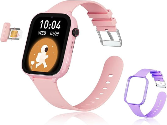 4G Kids Watch, Smart Watch for Kids GPS Tracker with SIM Card, Texting, Camera, Two-Way Calling, School Mode, SOS, Games, Best for Kids Aged 3-12, Ideal Gift for Kids