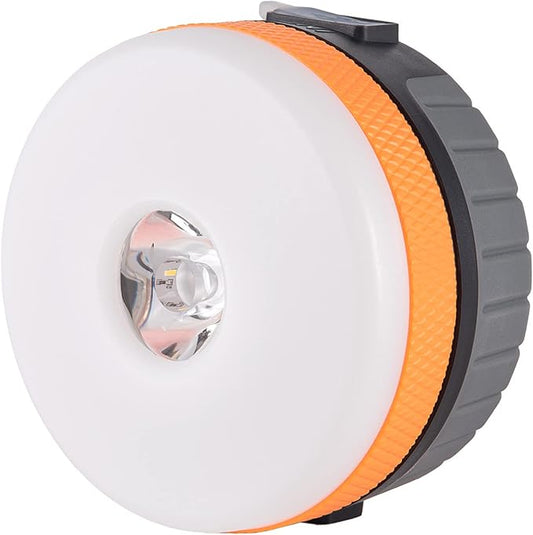 LIT-PaTH LED Camping Lantern, Rechargeable Light with Magnet Base, 2200 mAh, Survival Kit for Emergency, Hurricane, Outage, Medium Orange, 2 Pack