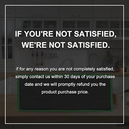 Bodaon Insulated Pizza Delivery Bag, 20" x 20" x 8" Pizza Warmer Bags for Carry Hot, Black with Green Edge, 1-Pack
