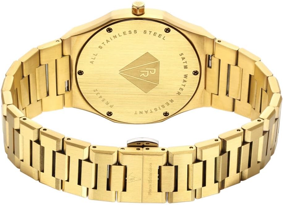 PIERRE RICHARDSON PR5428 Men’s Luxury Watch – Japanese Quartz Movement, Stainless Steel, 41mm, 5ATM Water Resistant, Scratch-Resistant Sapphire Crystal Glass – Classic Dress Watch for Men