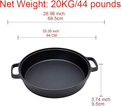 LI-GELISI Oversized Cast Iron Skillet (25 inch)