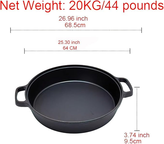 LI-GELISI Oversized Cast Iron Skillet (25 inch)