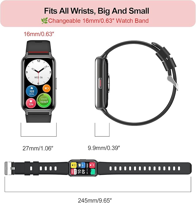 Smart Watch for Women, Fitness Tracker (Answer/Make Calls), with 1.47″ AMOLED Always-On Display, 24/7 Heart Rate, Sleep Tracking, 110+ Sport Modes, Custom watch faces, Compatible for Android Phone, A1