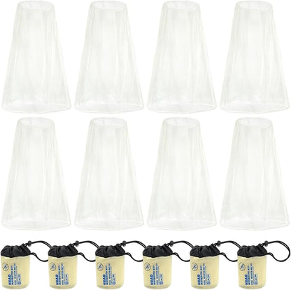 Wholelovein 8 Pack Mosquito Covers Wearable Head Net Face Mesh Protecting Net Mosquito Fly Insects Bugs
