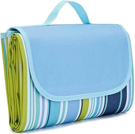Extra Large Beach Blanket Outdoor Picnic Blankets, Light Foldable Waterproof Sand Free Picnic Mat Beach Mats for Family Festival BBQ Park Grass Lawn Camping Hiking Travel Concerts (BLUE 2, 80x80 in)