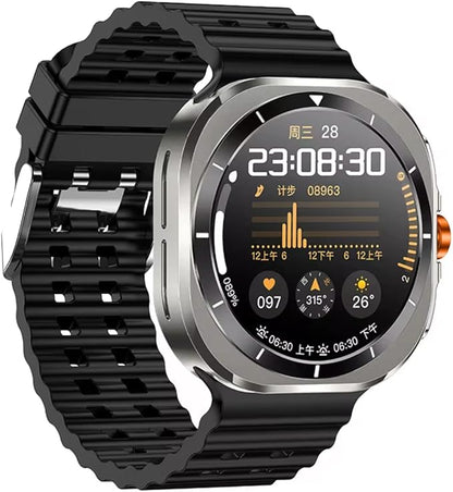 ZESOZ Galaxy Z7 Smartwatch, AMOLED Display, Health and Sport Tracking, 7-Day Battery Life, (Black)